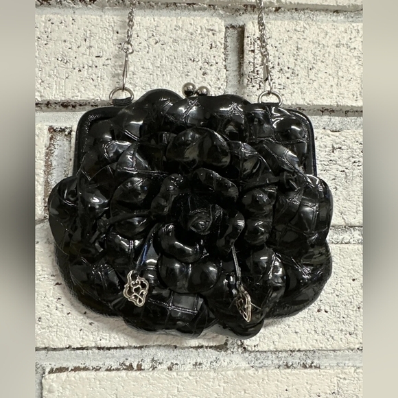 BRIGHTON Leather Floral Rosalie Clutch Coin Purse Mini Bag - Picture 3 of 5